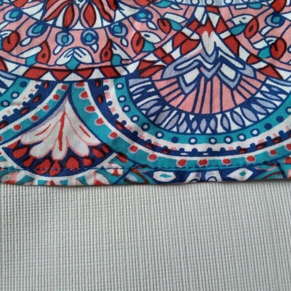 Chelsea & Violet Blue & Red Mandala Print Lightweight Shift Dress Women's Medium - Picture 10 of 15